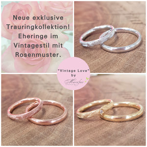 Trauringe mit Rosenmuster "Vintage Love"